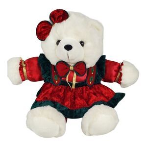 Christmas Bear Holiday Plush 17" MTY International Stuffed Animal Toy Winter